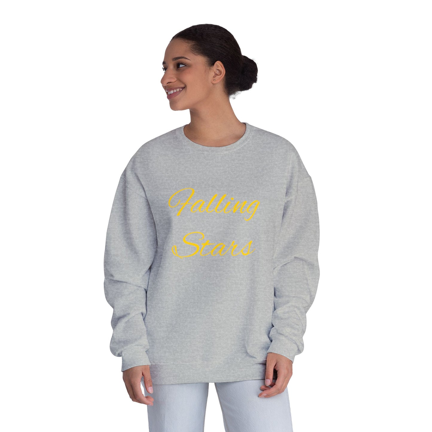 Gray Falling Stars Crewneck