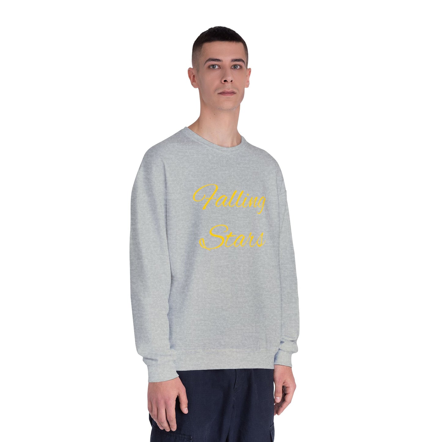 Gray Falling Stars Crewneck