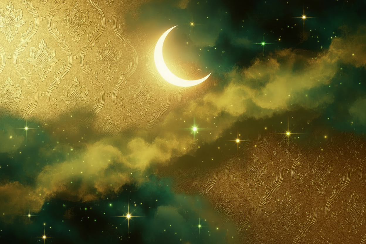 and golden and green stars